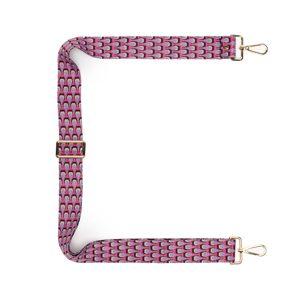 Elie Beaumont Crossbody strap - Pink/Lilac Peacock