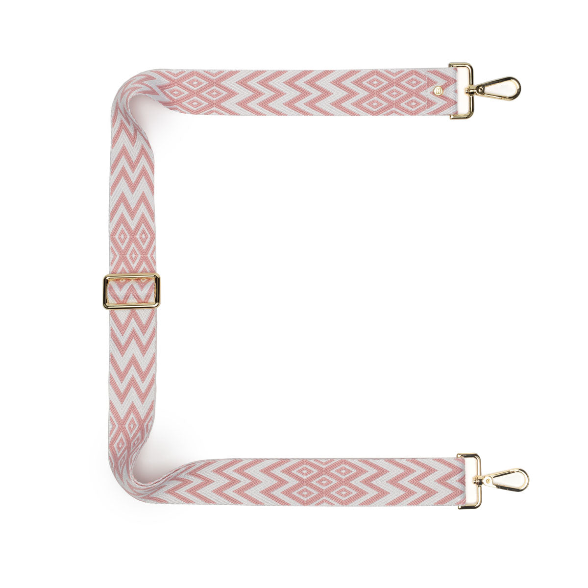 Elie Beaumont Crossbody Strap - Pink Diamond Chevron