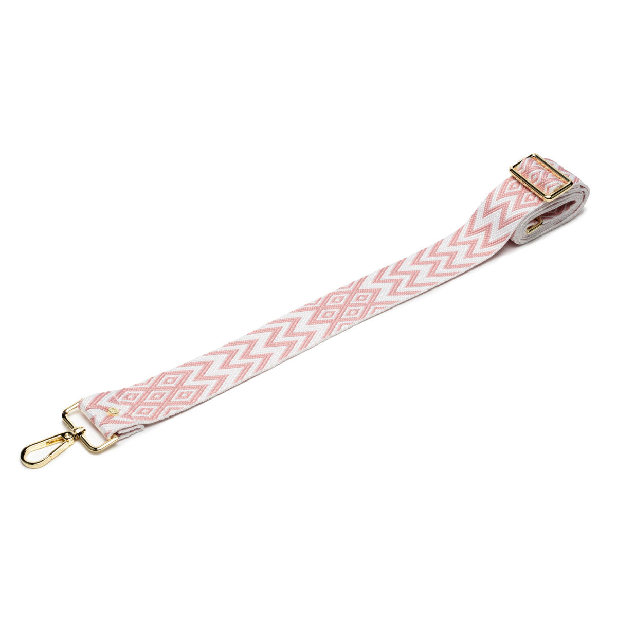 Elie Beaumont Crossbody Strap - Pink Diamond Chevron