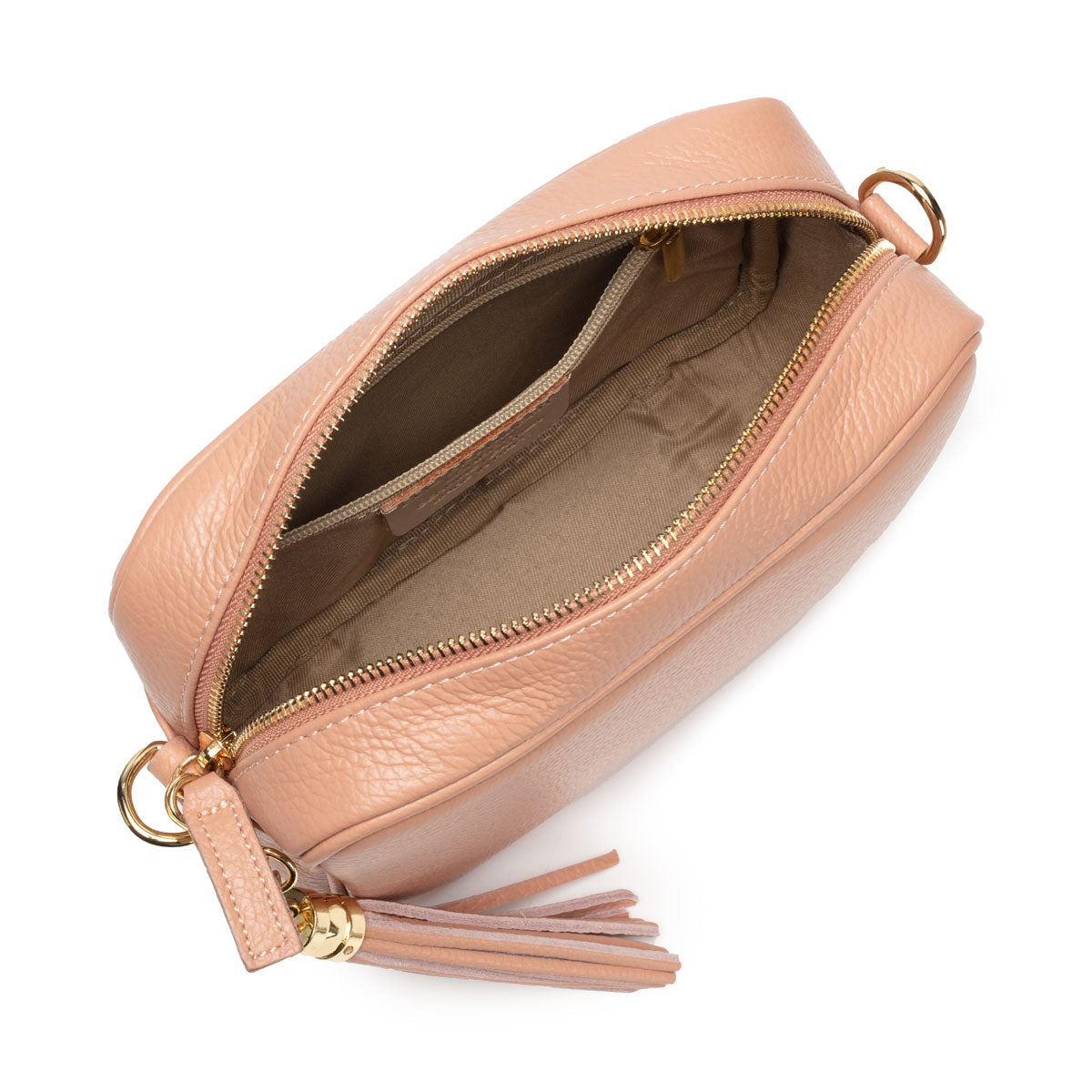 Elie Beaumont Crossbody Tassel Salmon Pink