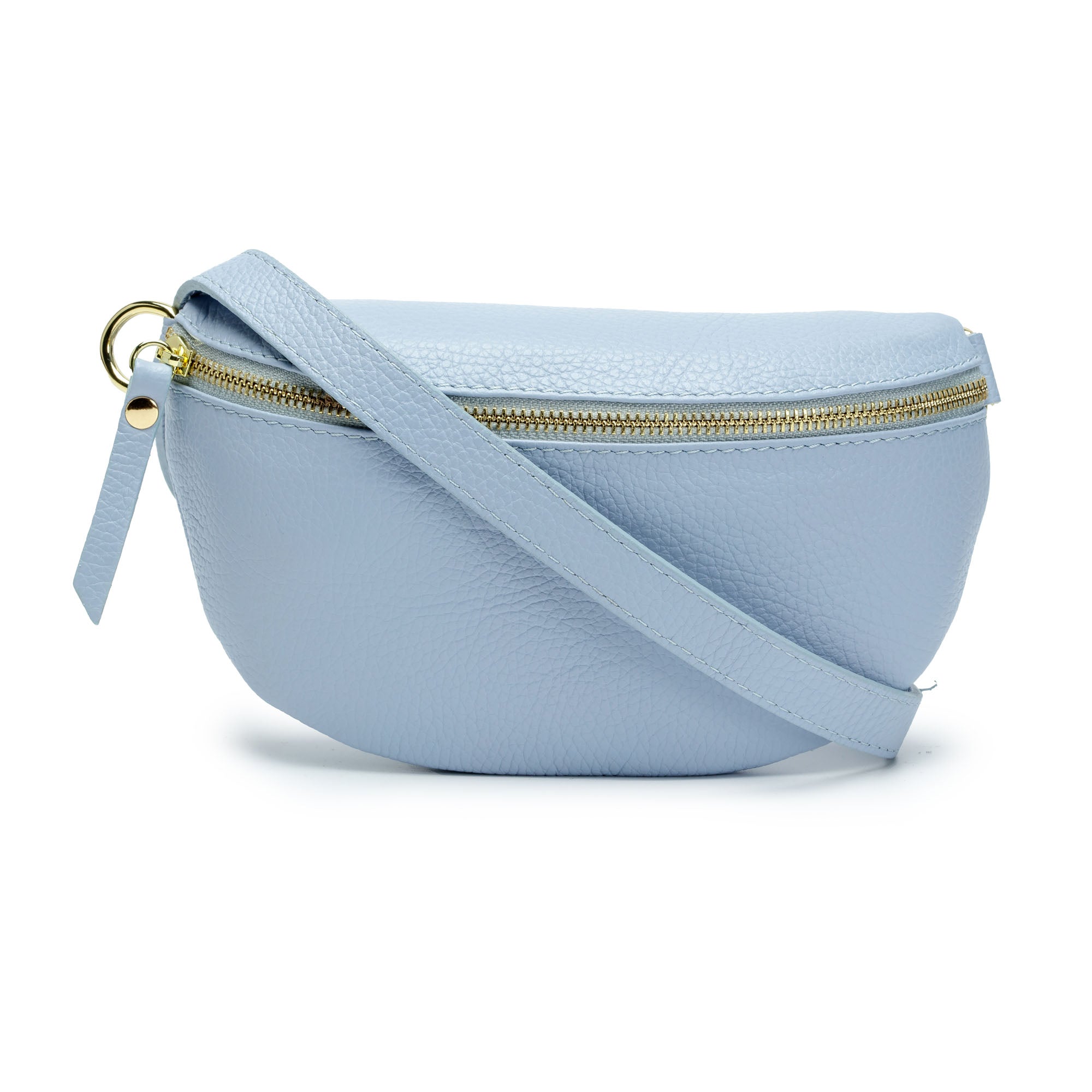 Elie Beaumont Sling Bag - Powder Blue (Sky Blue Chevron Strap)