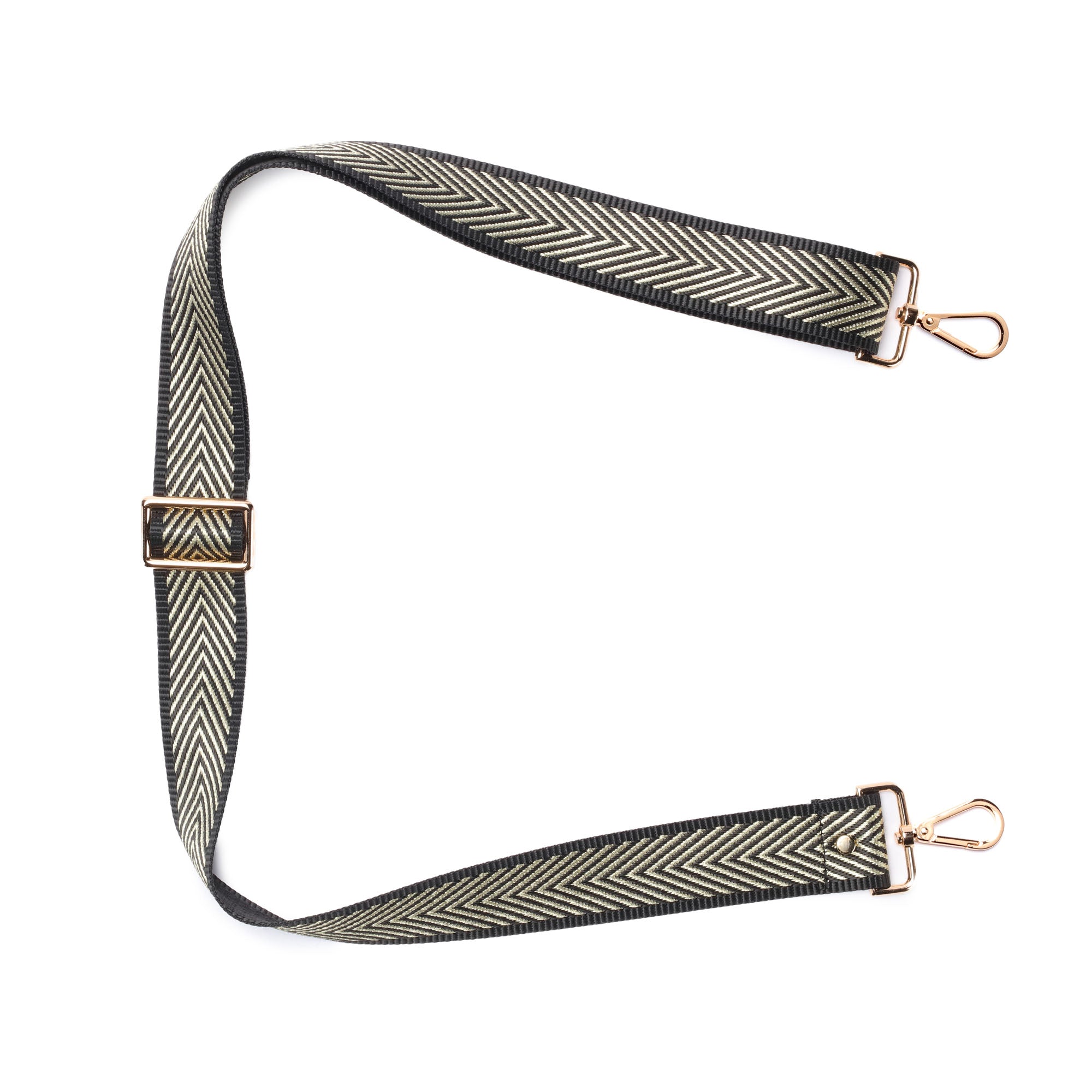 Elie Beaumont Crossbody strap - Gold Chevron