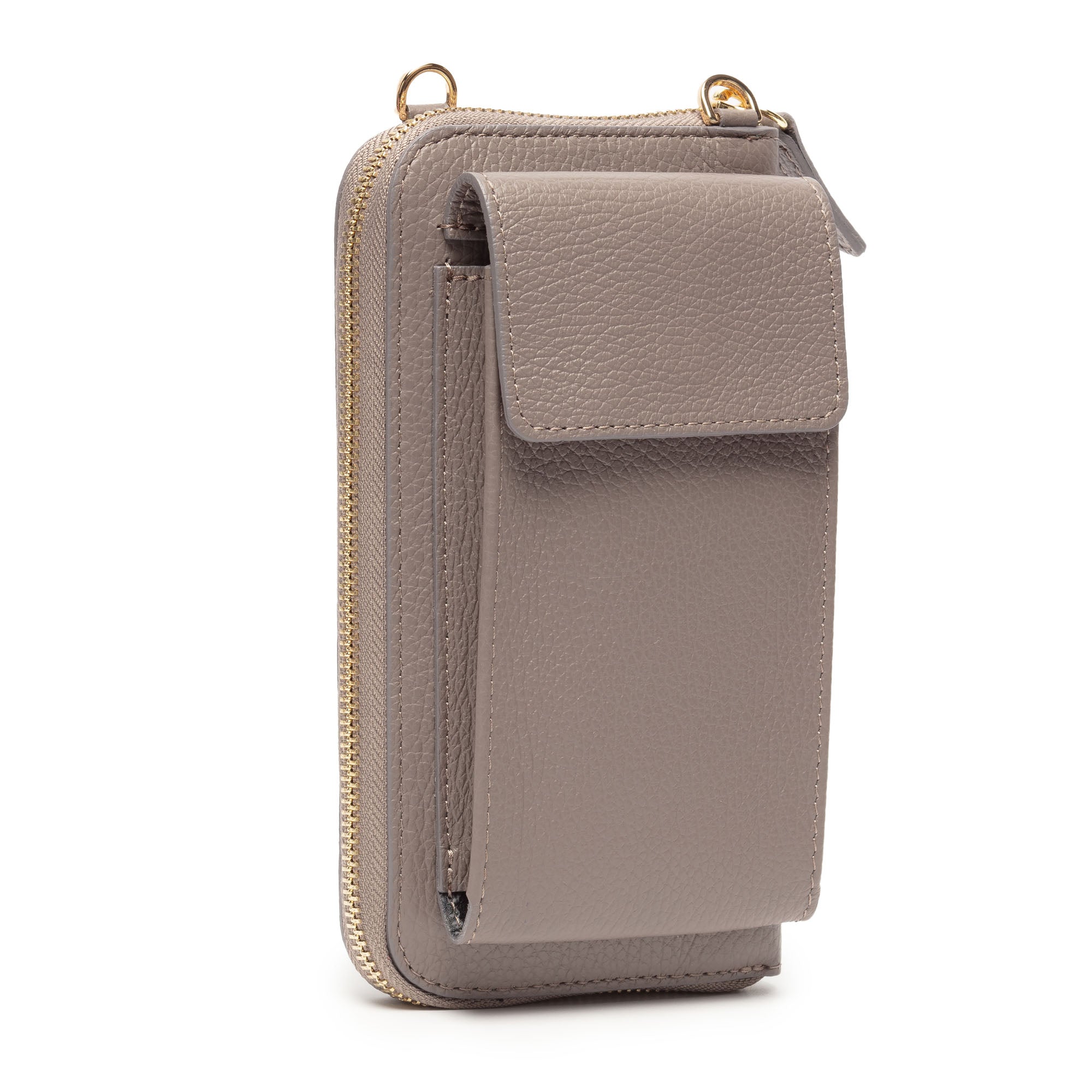 Elie Beaumont Phonebag Grey (Leopard strap)