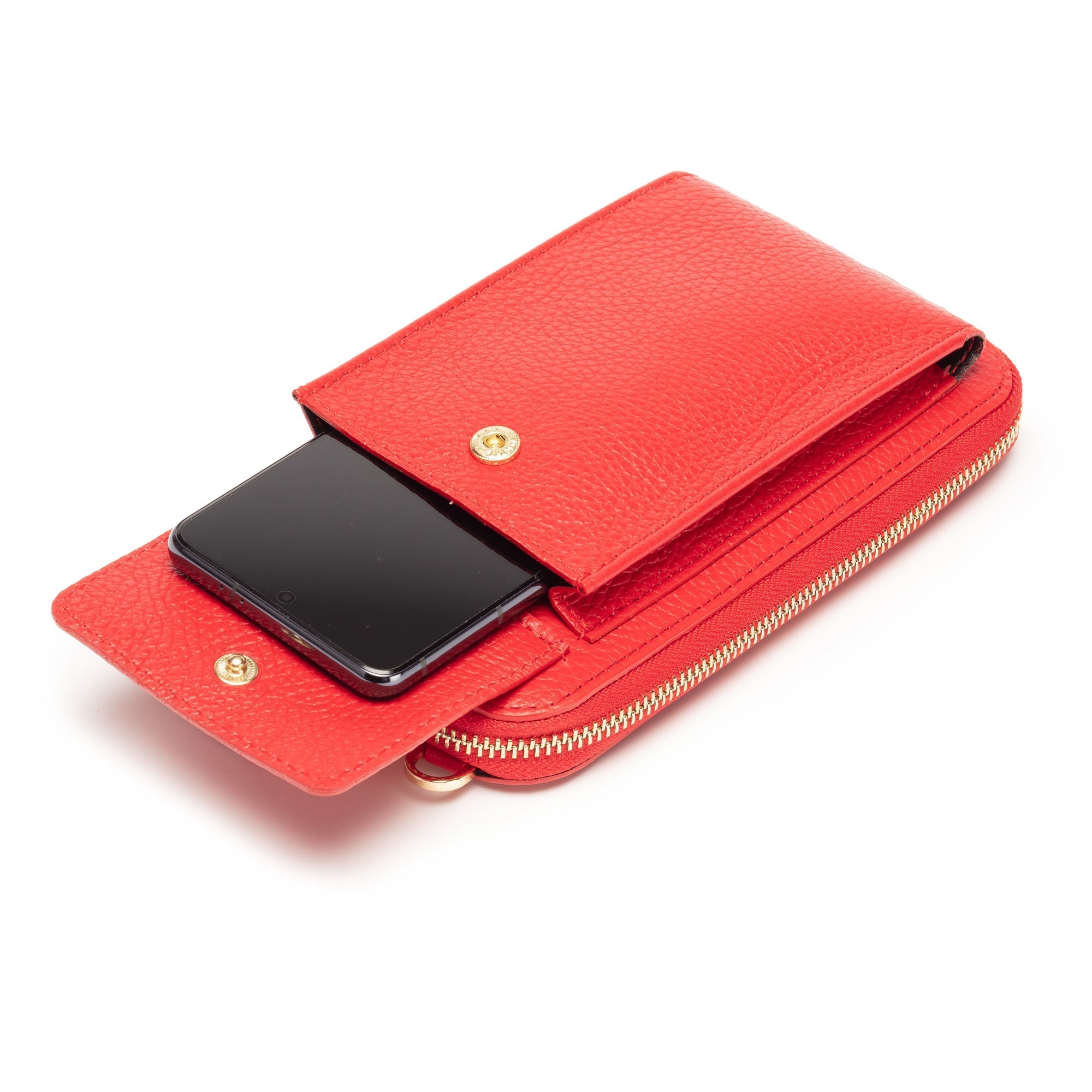 Elie Beaumont Phonebag Red (Blue Diamondstrap)