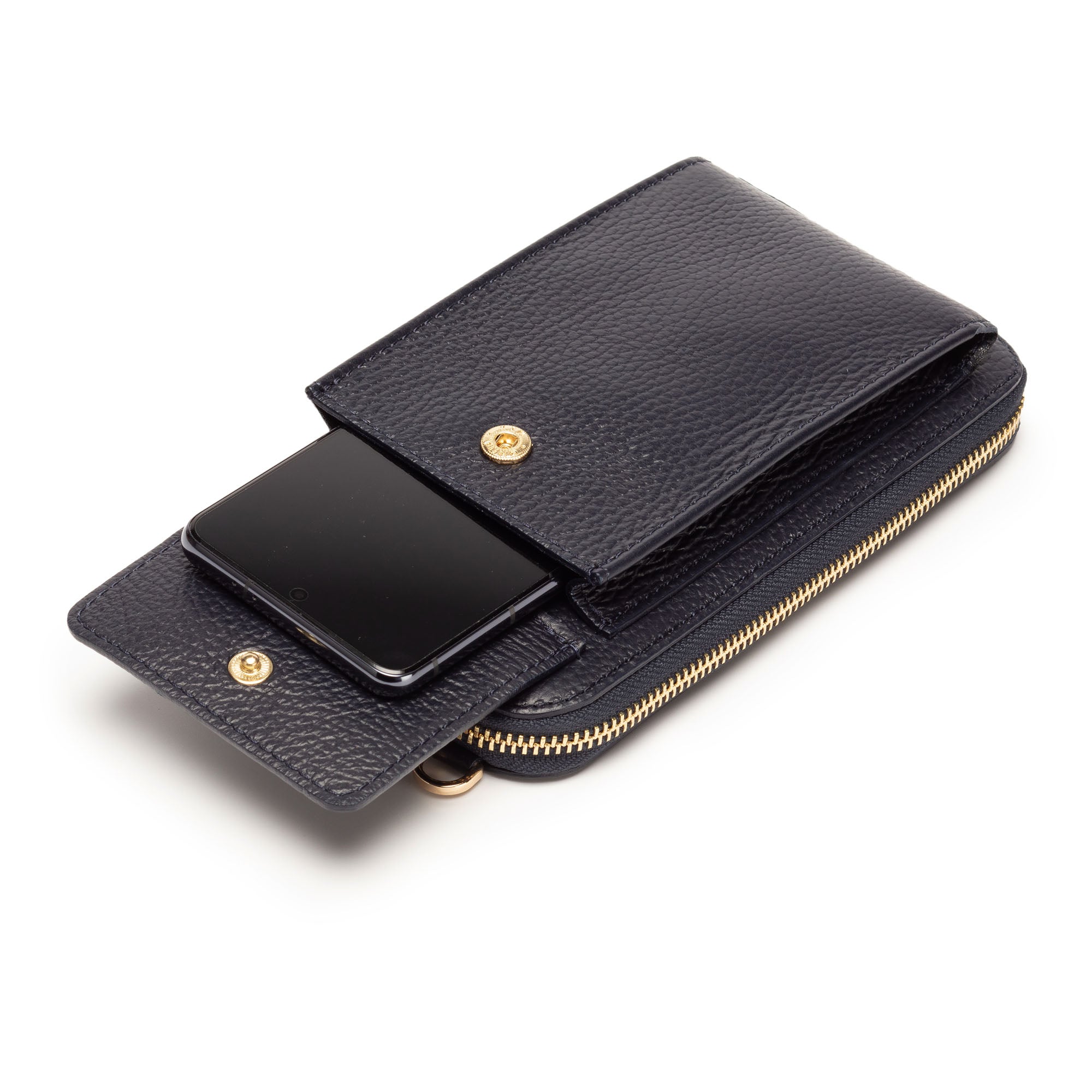 Elie Beaumont Phonebag Navy (Navy copper strap)