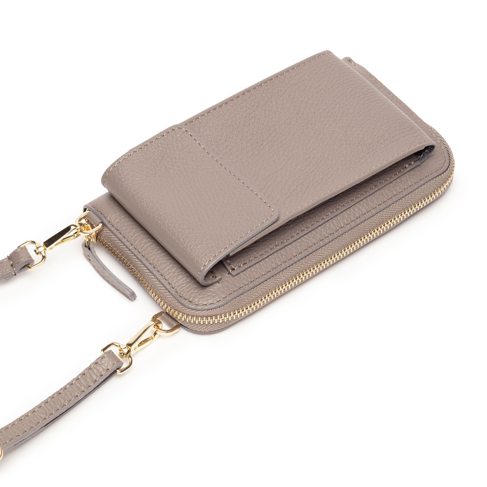 Elie Beaumont Phonebag Grey (Leopard strap)