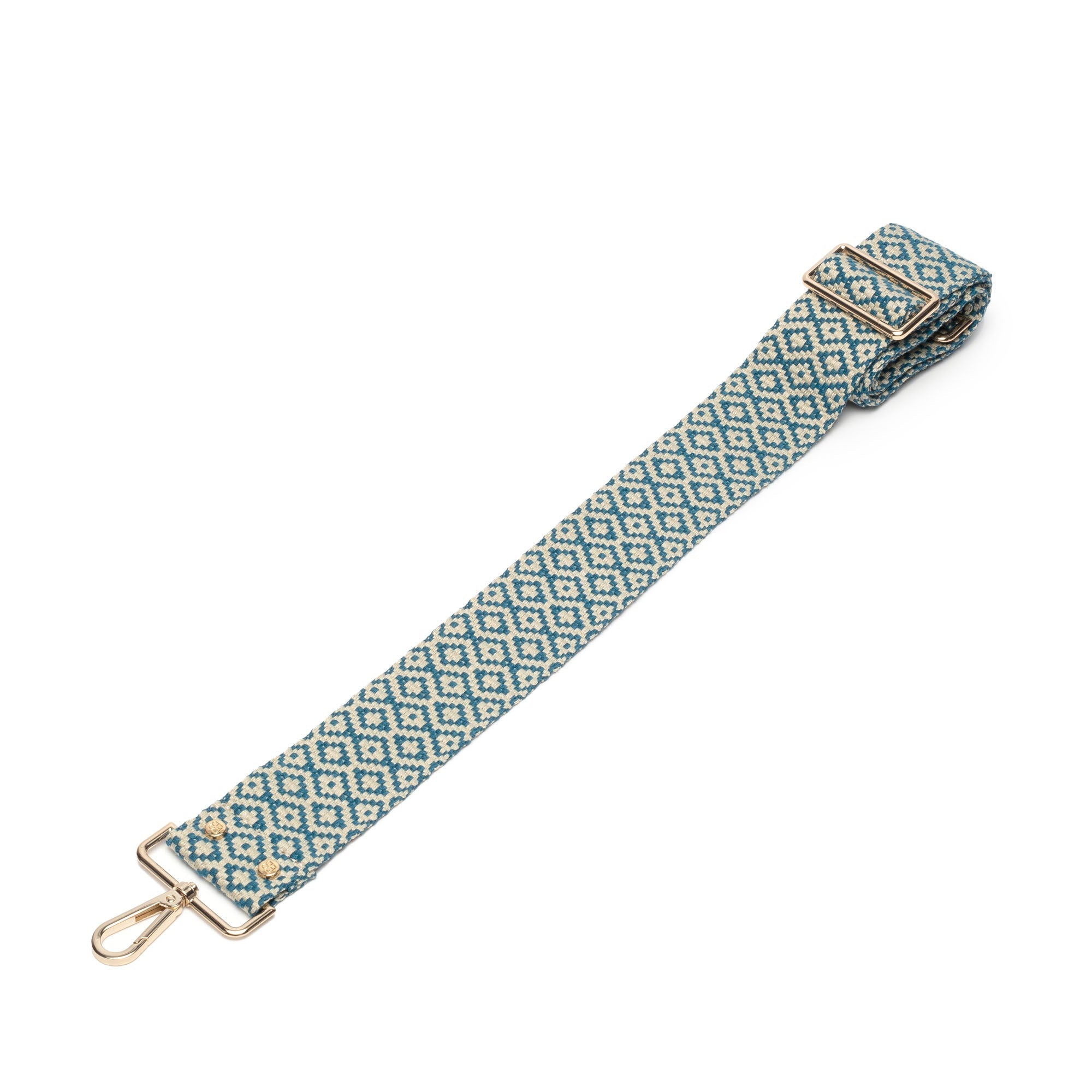 Elie Beaumont Crossbody strap - Blue Knitted Diamond