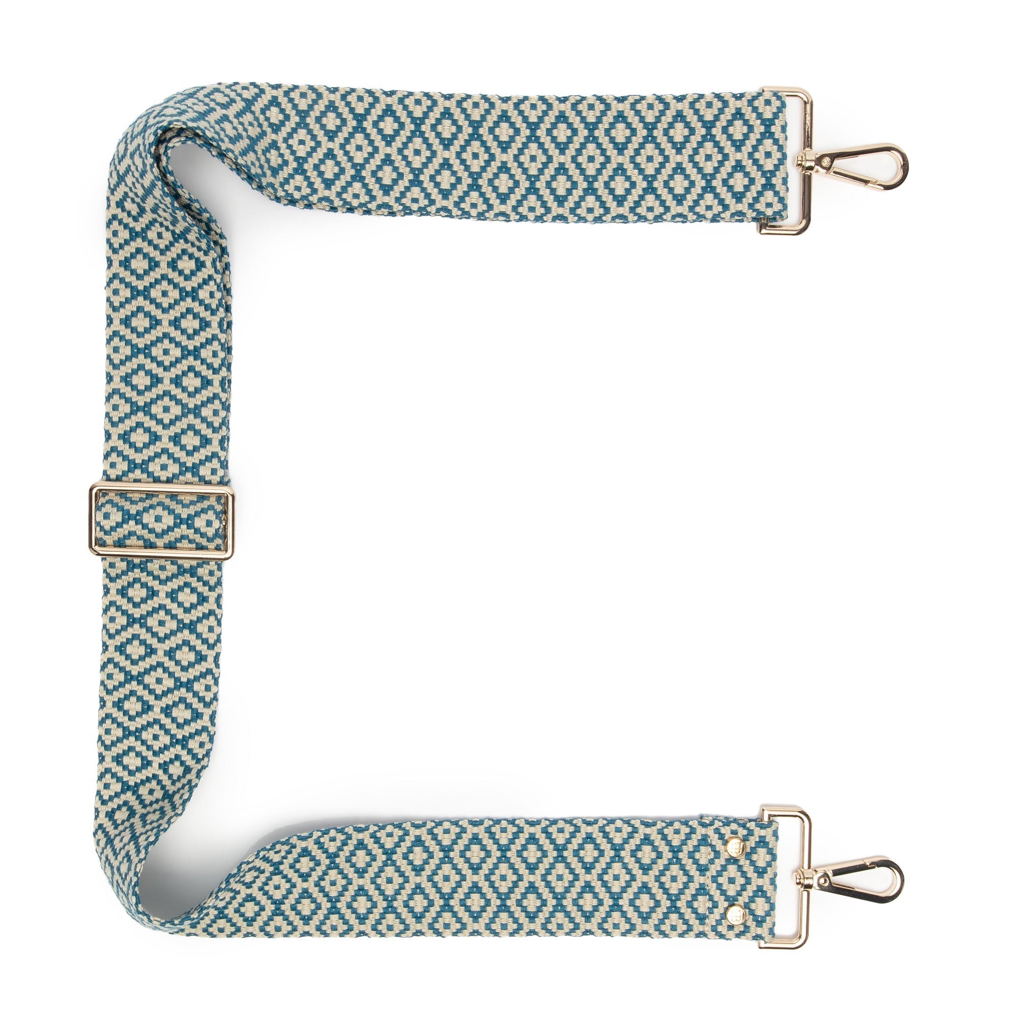 Elie Beaumont Crossbody strap - Blue Knitted Diamond