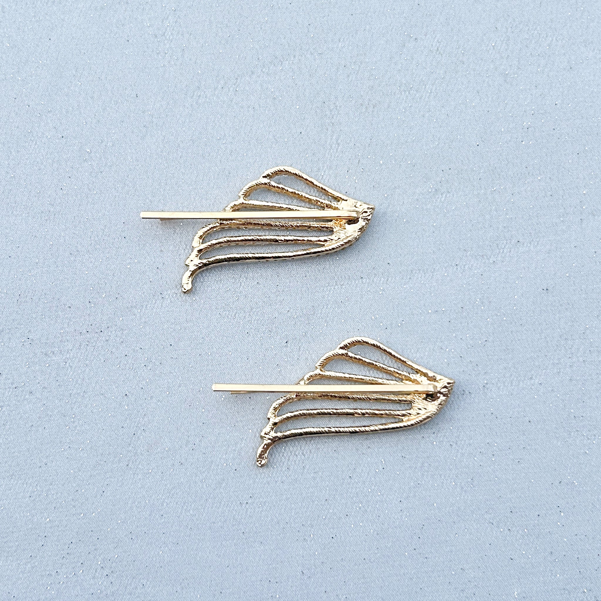 QueenMee Gold Hair Slides Set Art Deco - As Seen in Hello!