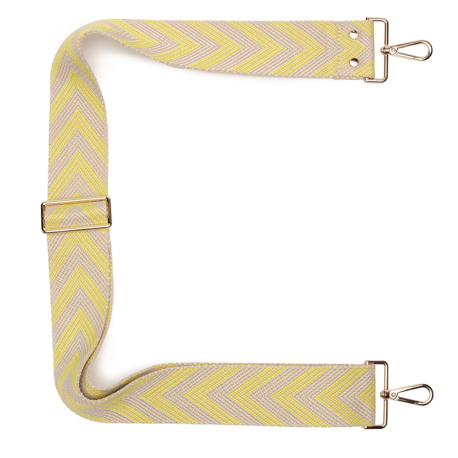 Elie Beaumont Chevron Crossbody strap - Lemon Chevron