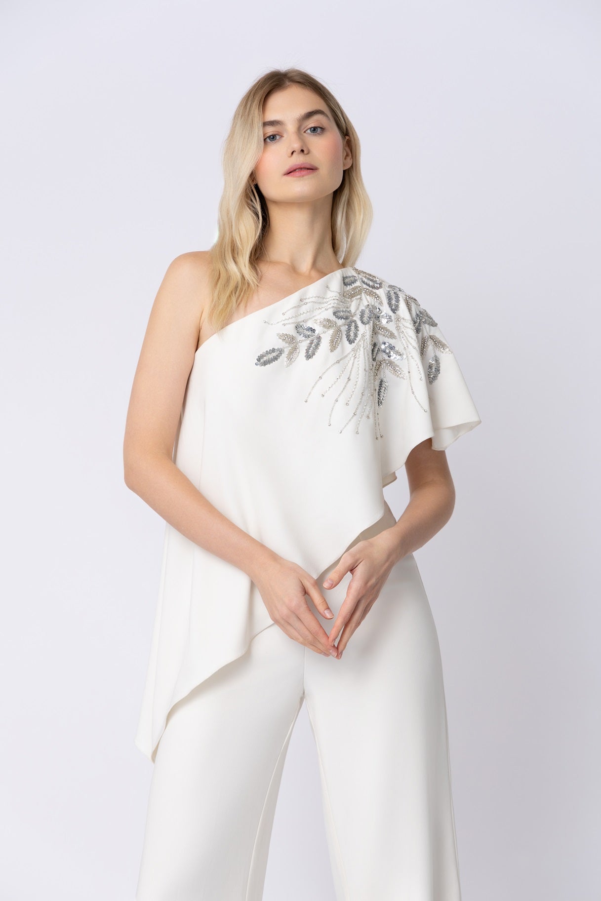 Raishma Couture White Gwen White Jumpsuit