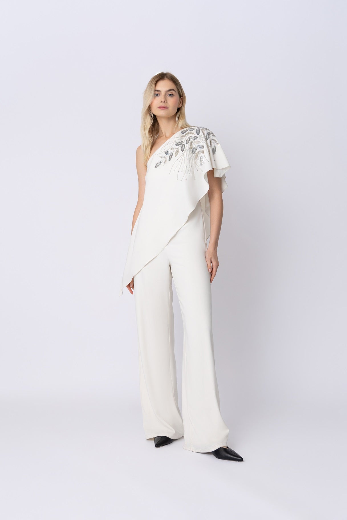 Raishma Couture White Gwen White Jumpsuit