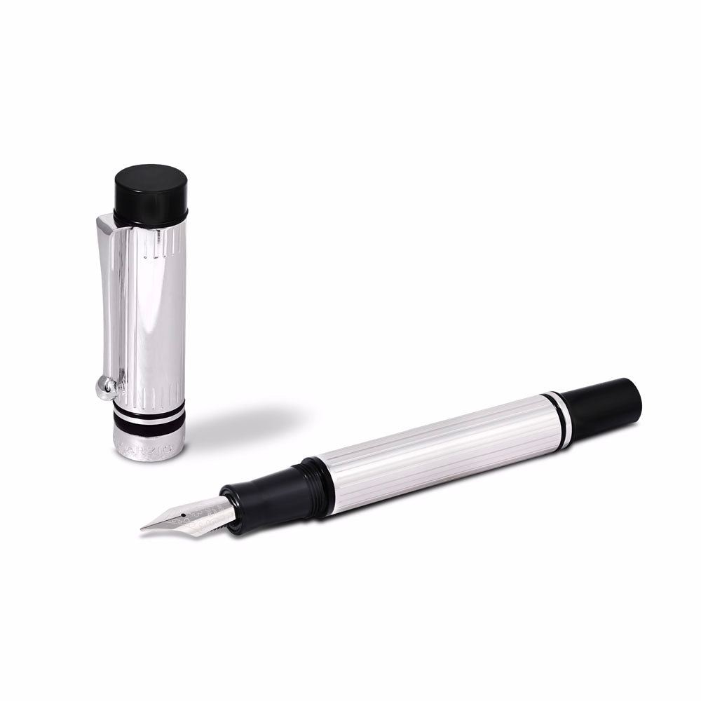 Campo Marzio Filigree Fountain Pen - Multiline Silver