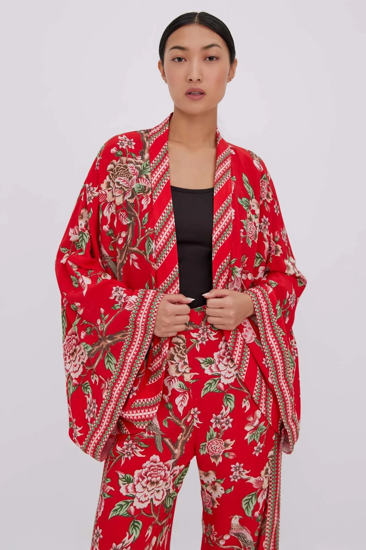 Raishma Studio Red Hallie Kimono