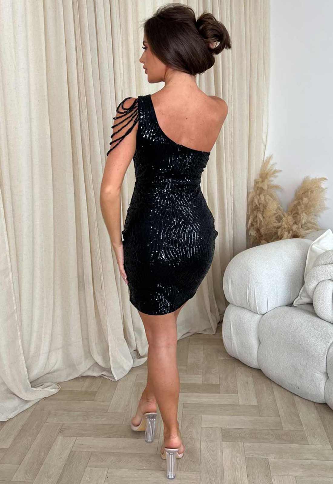 Nazz Collection Black Starlit Party Dress