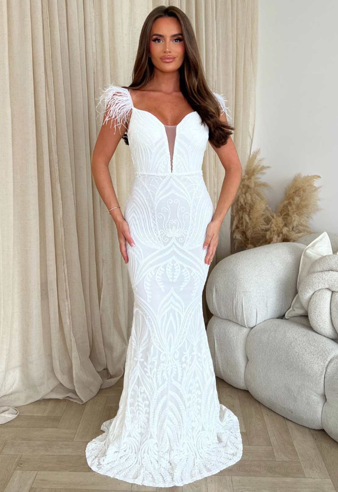 Nazz Collection White Trophy Maxi Dress