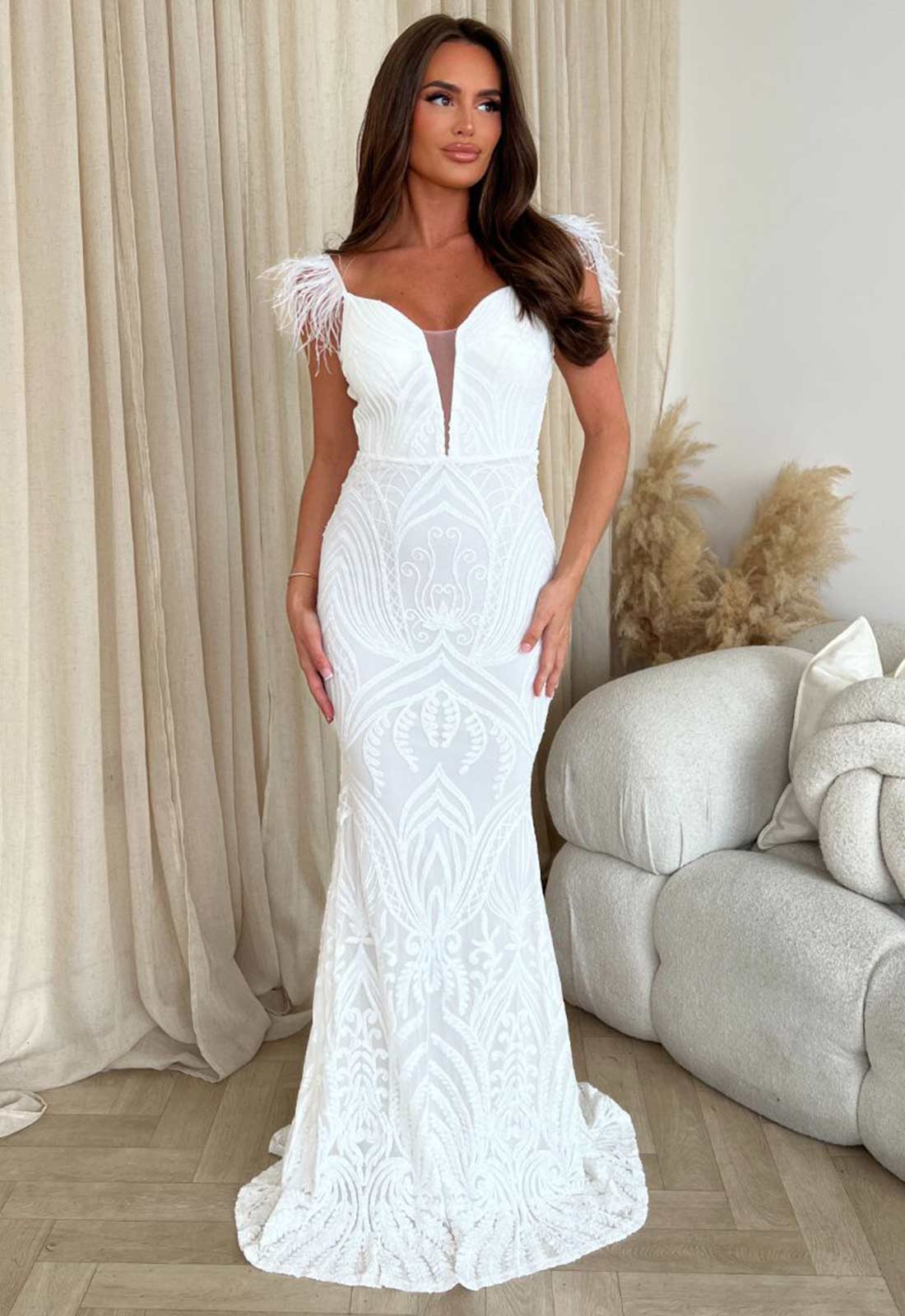 Nazz Collection White Trophy Maxi Dress