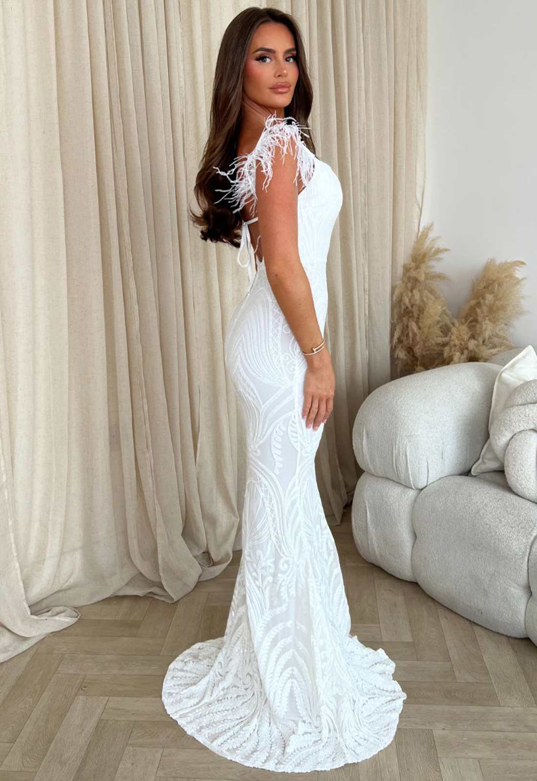 Nazz Collection White Trophy Maxi Dress