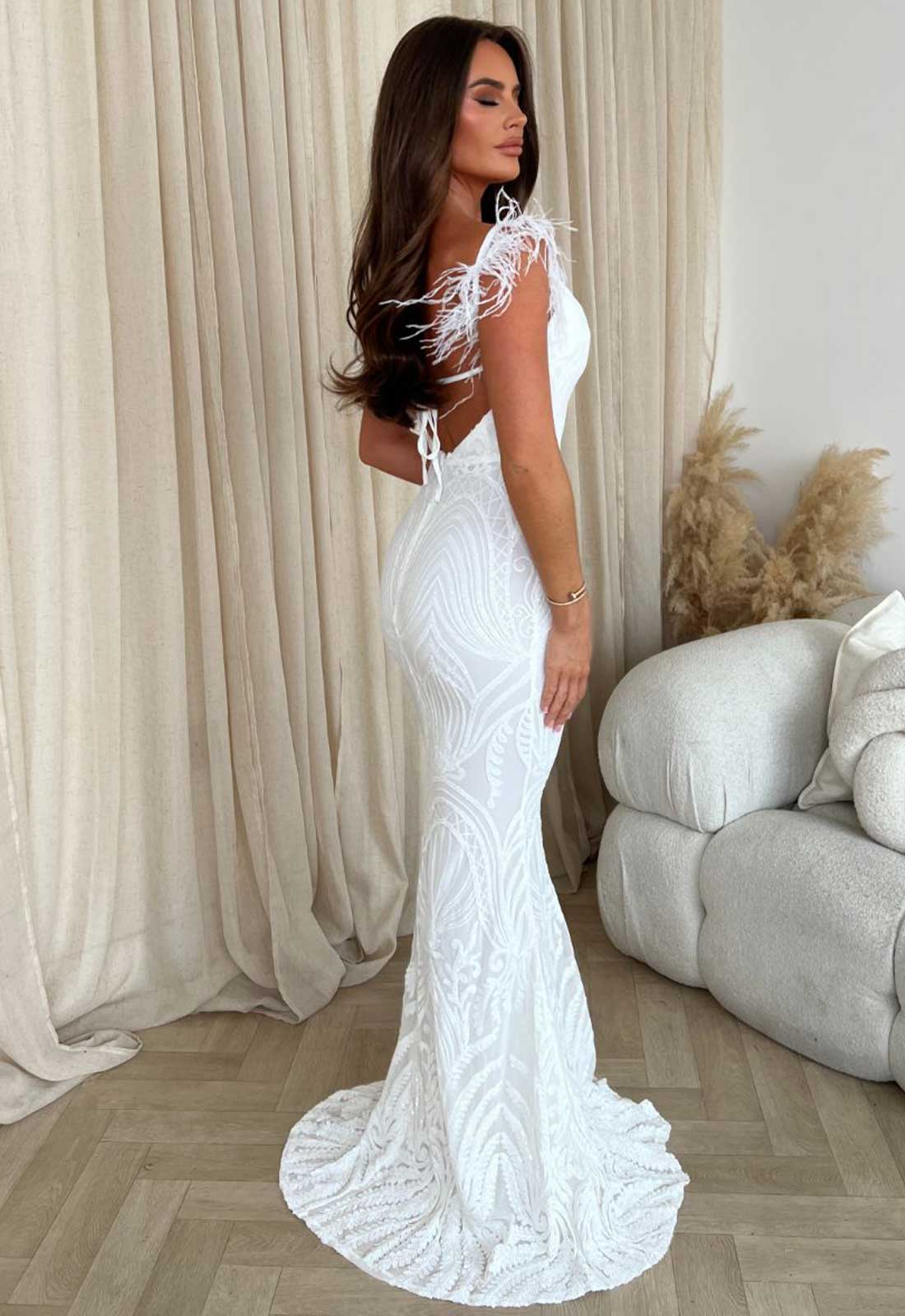 Nazz Collection White Trophy Maxi Dress