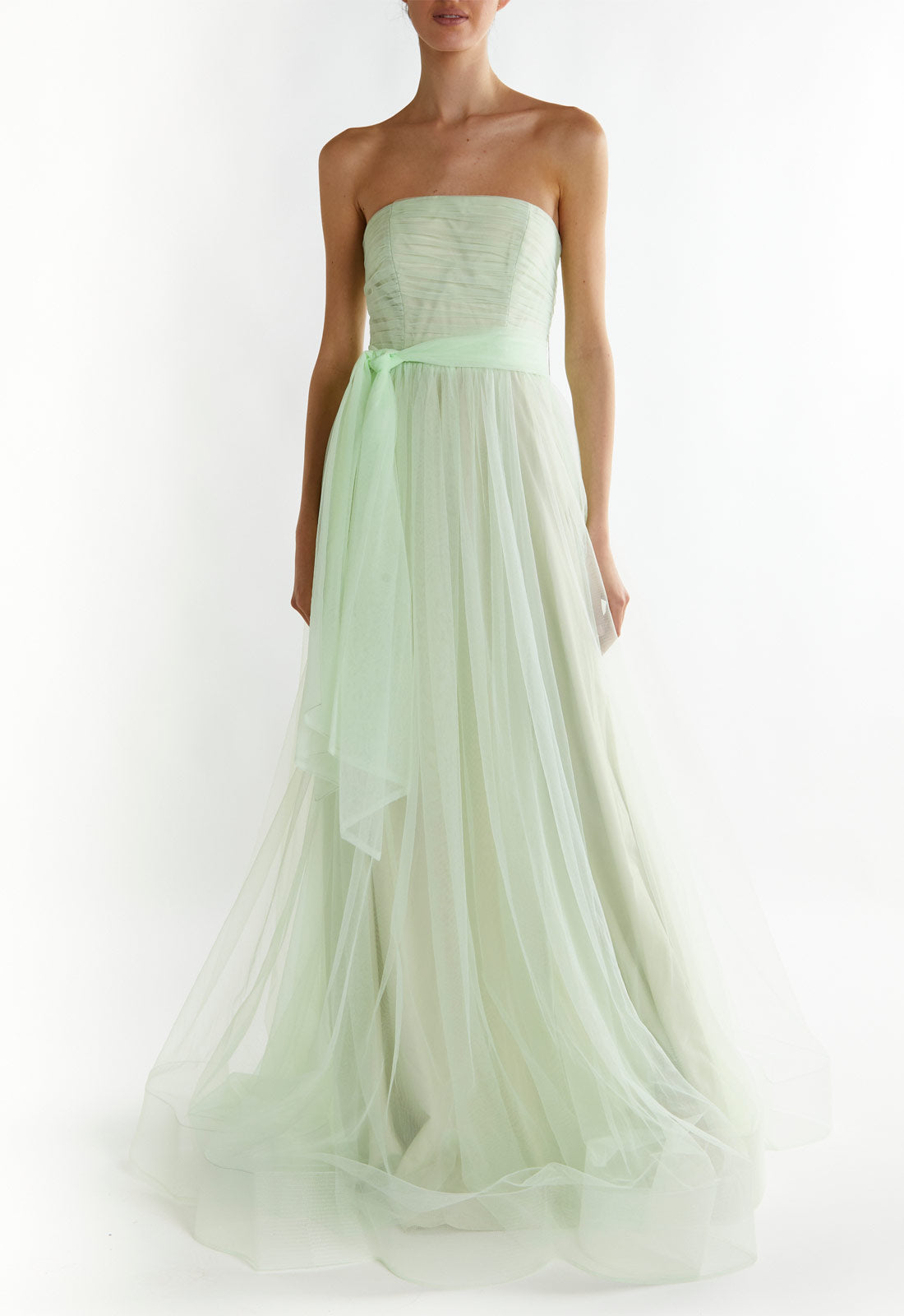 True Decadence Mint-Green Theodora Strapless Maxi Dress