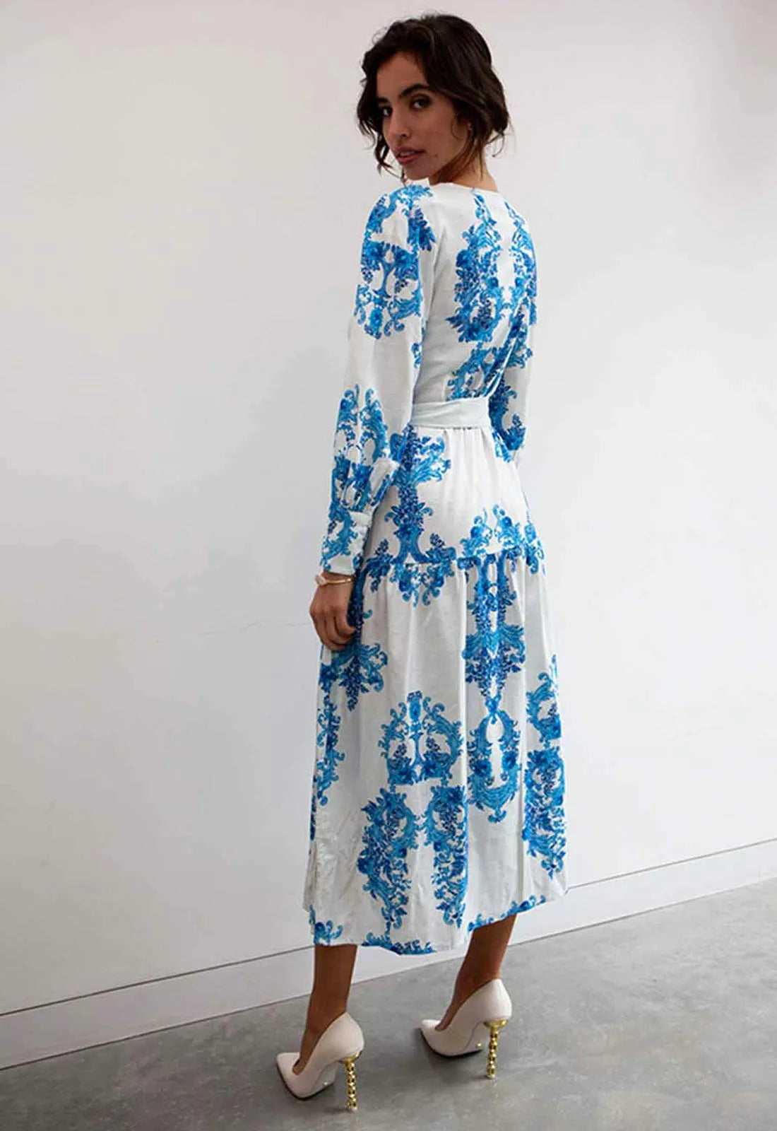 Raishma Studio Blue Kleo Print Dress