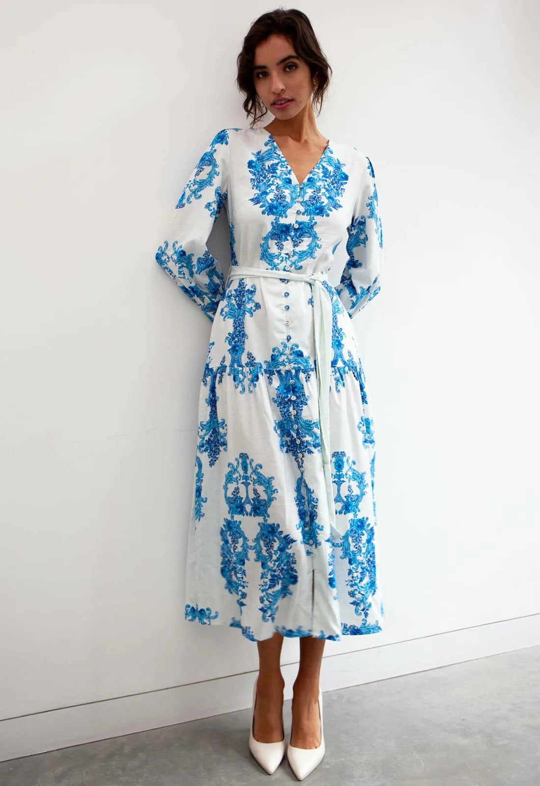 Raishma Studio Blue Kleo Print Dress