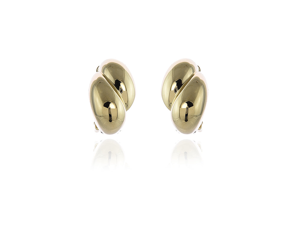 Cachet London Laine Polished Gold Clip On Earrings