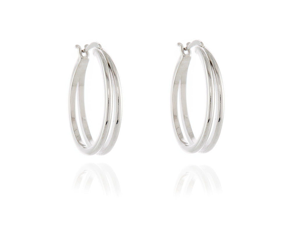 Cachet London Lana 25mm Silver Hoop Earrings