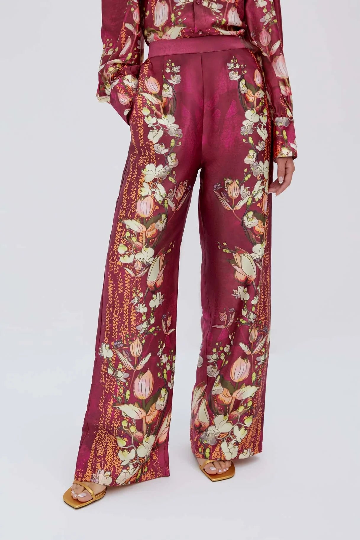 Raishma Studio Burgundy Lauren  Trousers