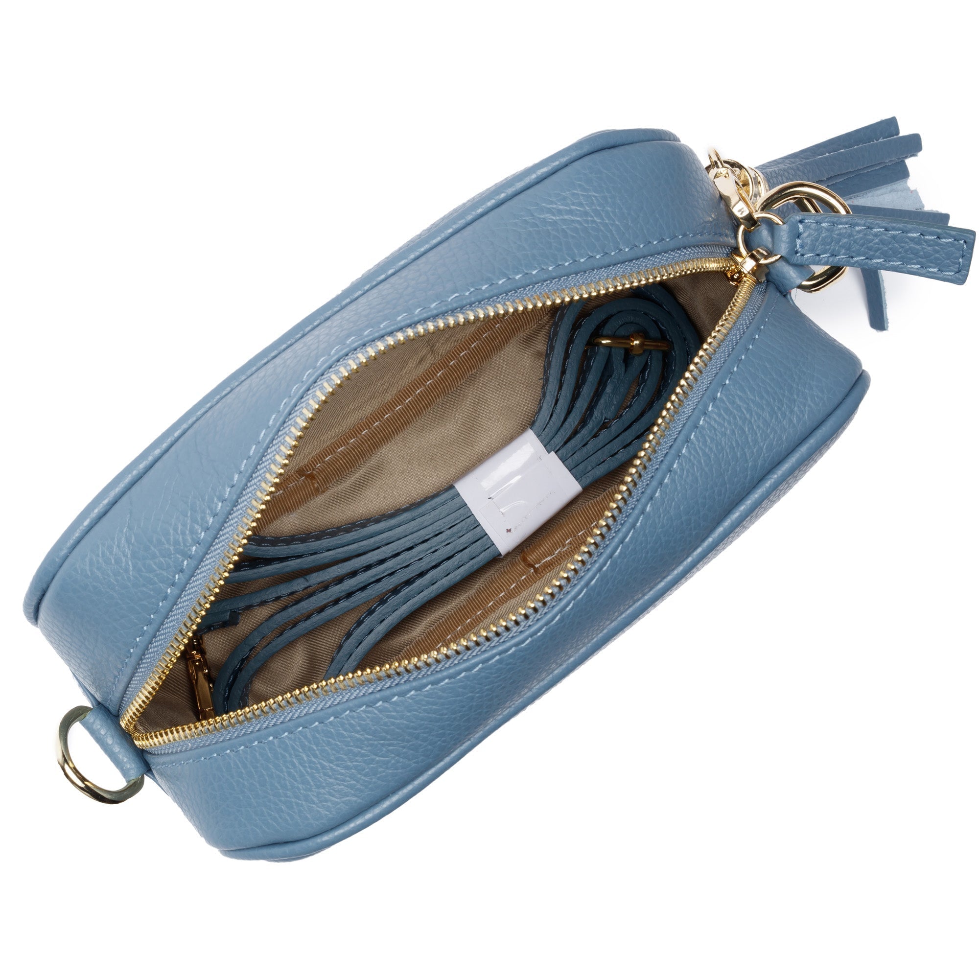 Elie Beaumont Crossbody Tassel Light Blue