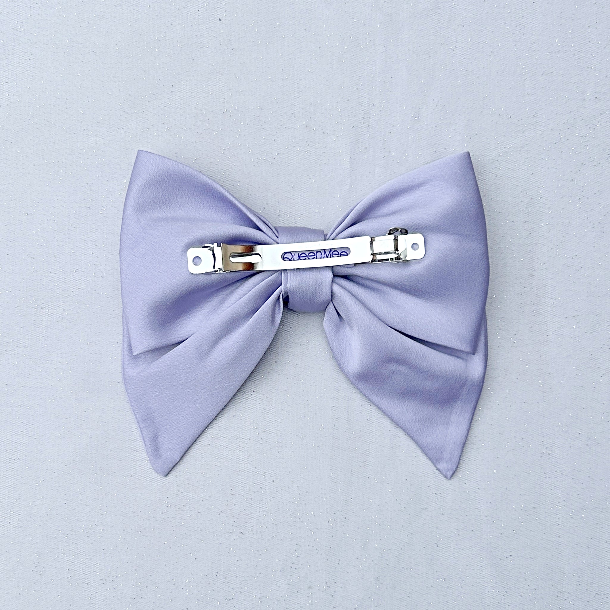 QueenMee Lilac Satin Hair Bow Lilac Hair Clip