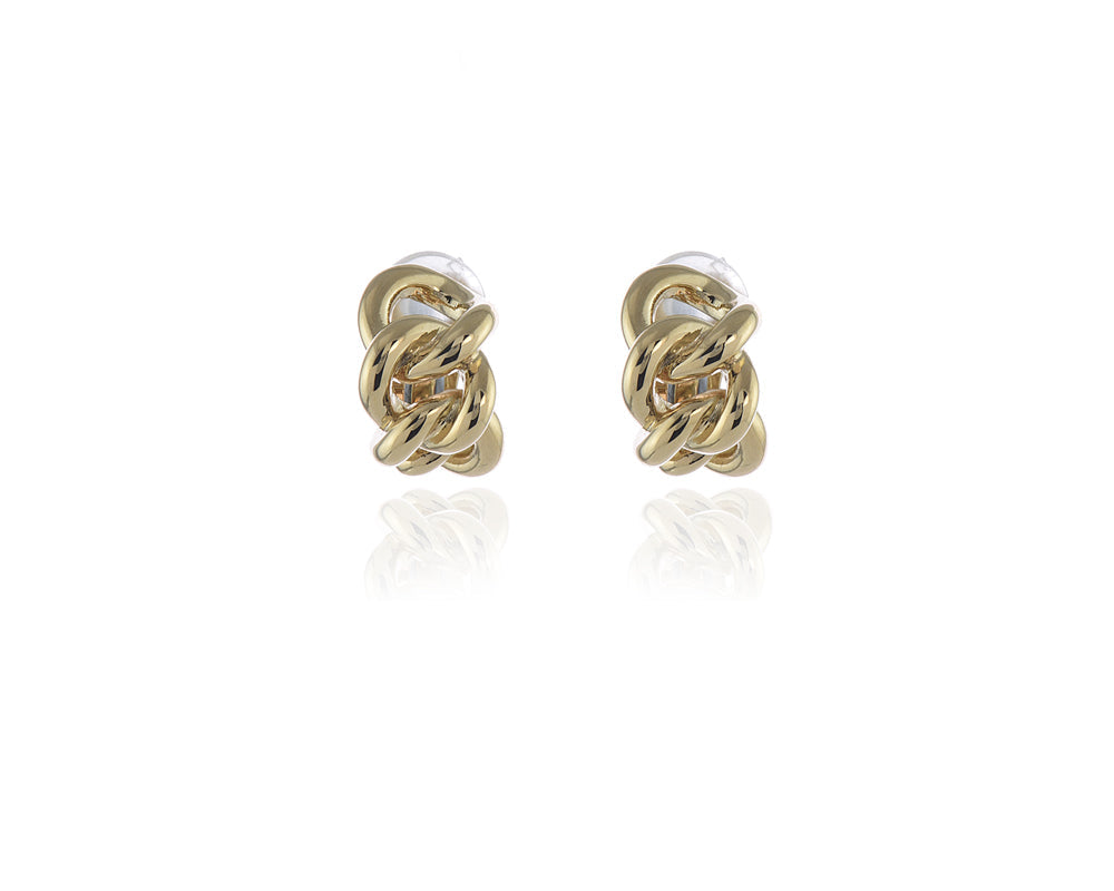 Cachet London Link Gold Clip On Earrings