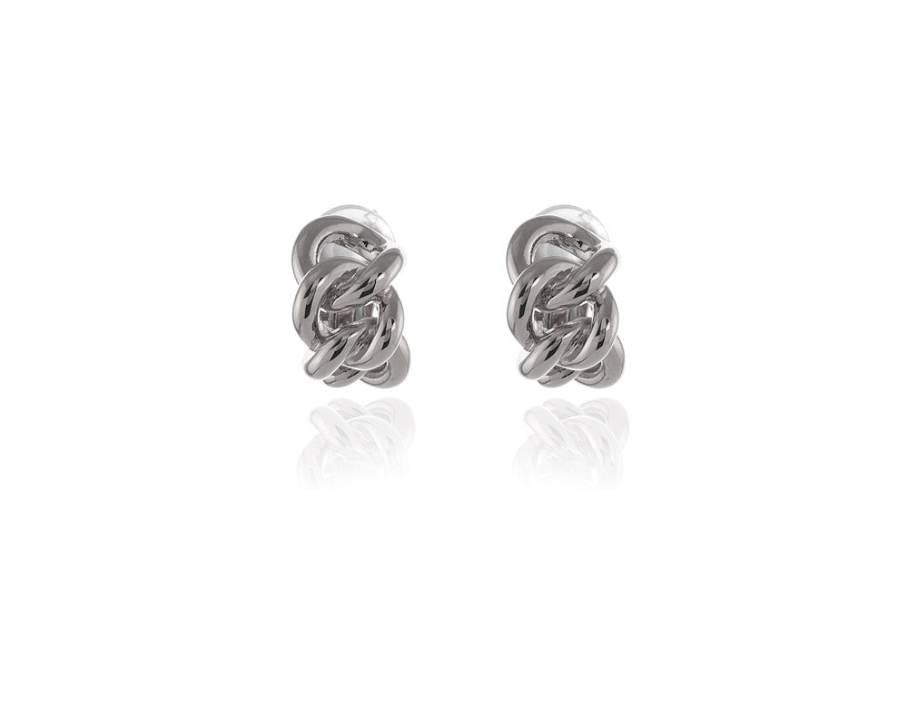 Cachet London Link Silver Clip On Earrings