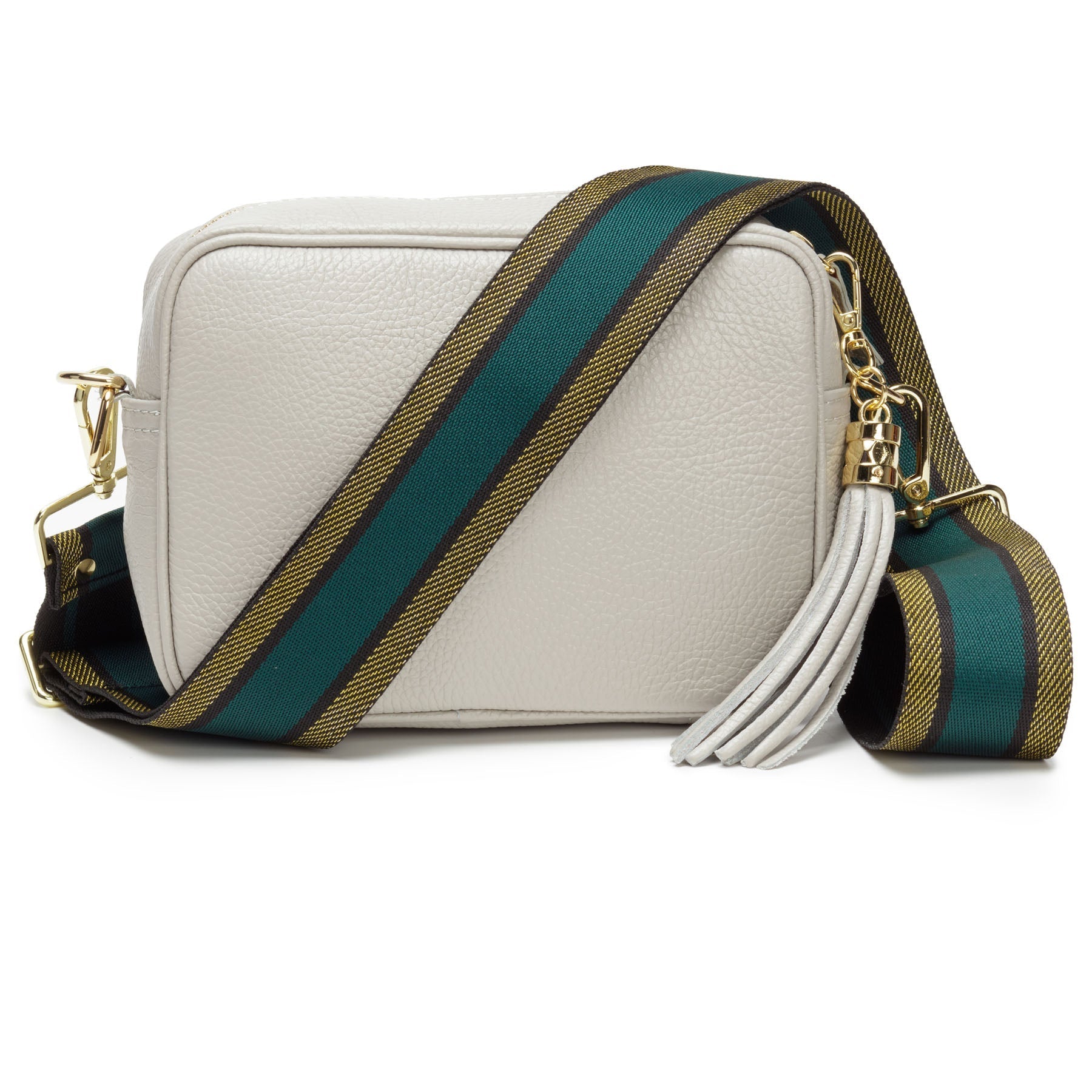 Elie Beaumont Crossbody strap - Green Gold Trim