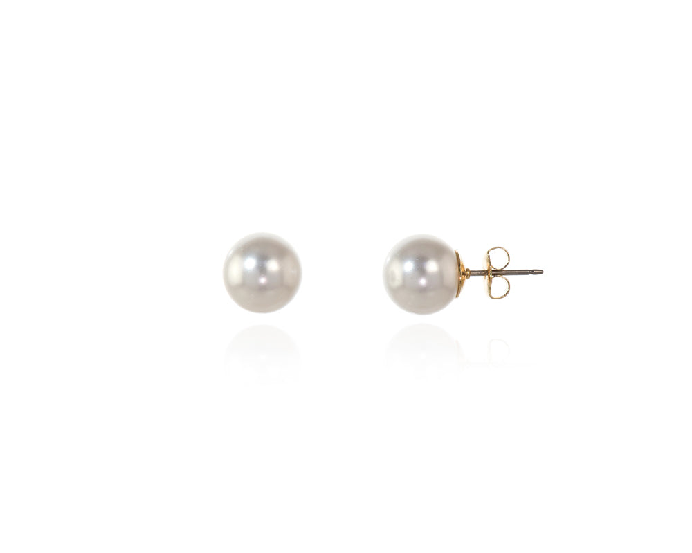 Cachet London Mac 10 White Pearl Earrings