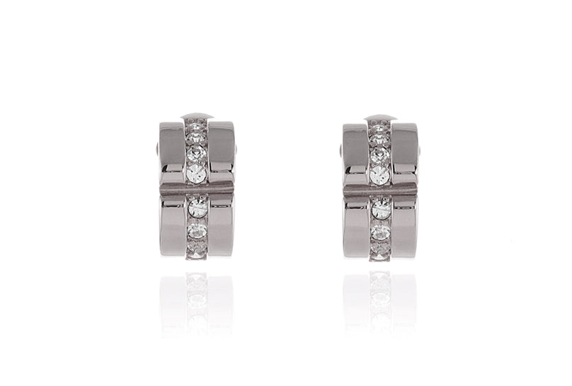 Cachet London Matice Silver Clip On Earrings