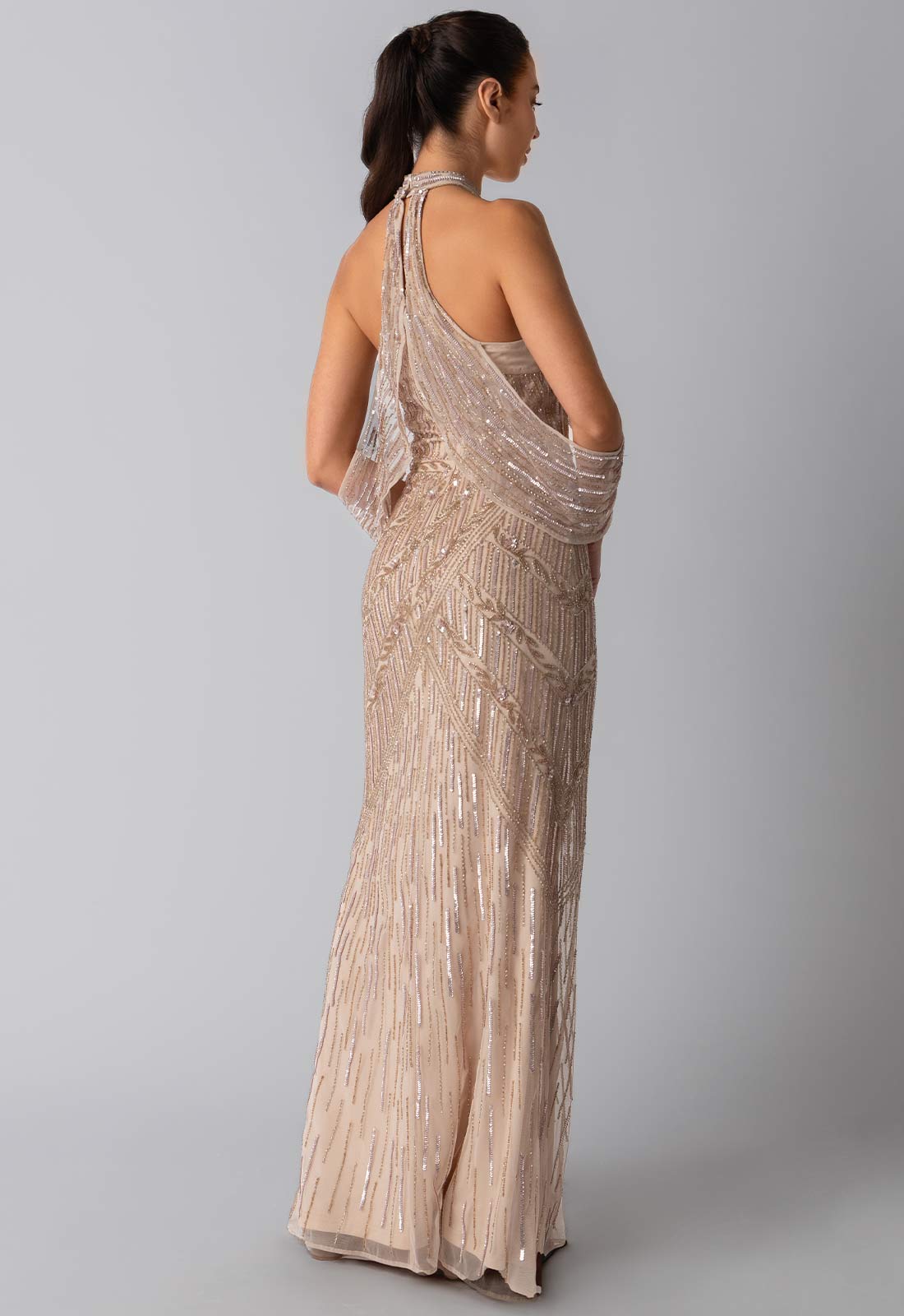 Raishma Couture Nude Mia Maxi Dress