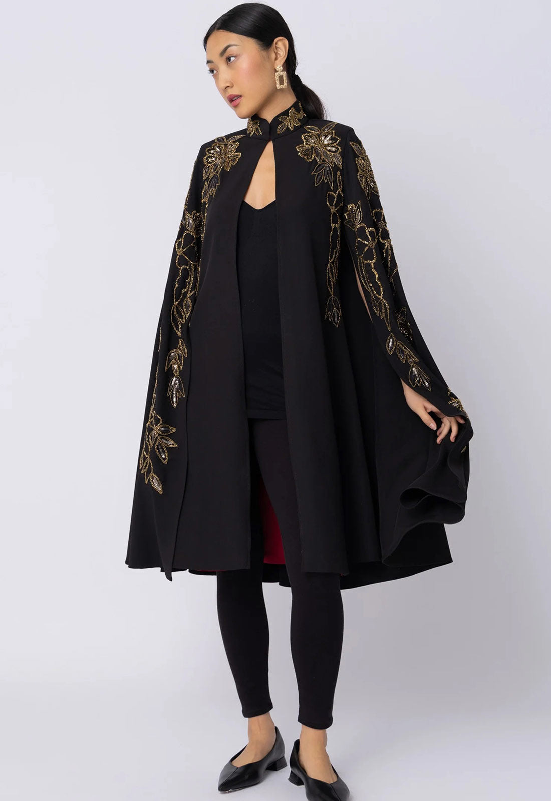 Raishma Couture Black Nyx Cape