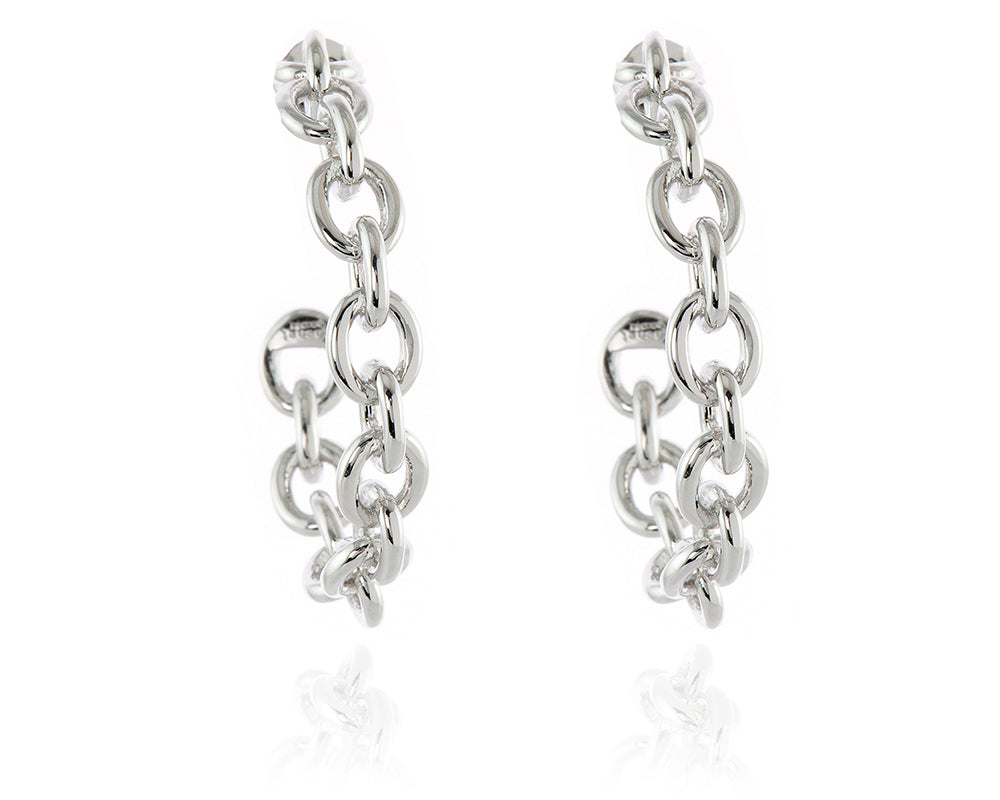 Cachet London Oleta Silver Hoop Earrings