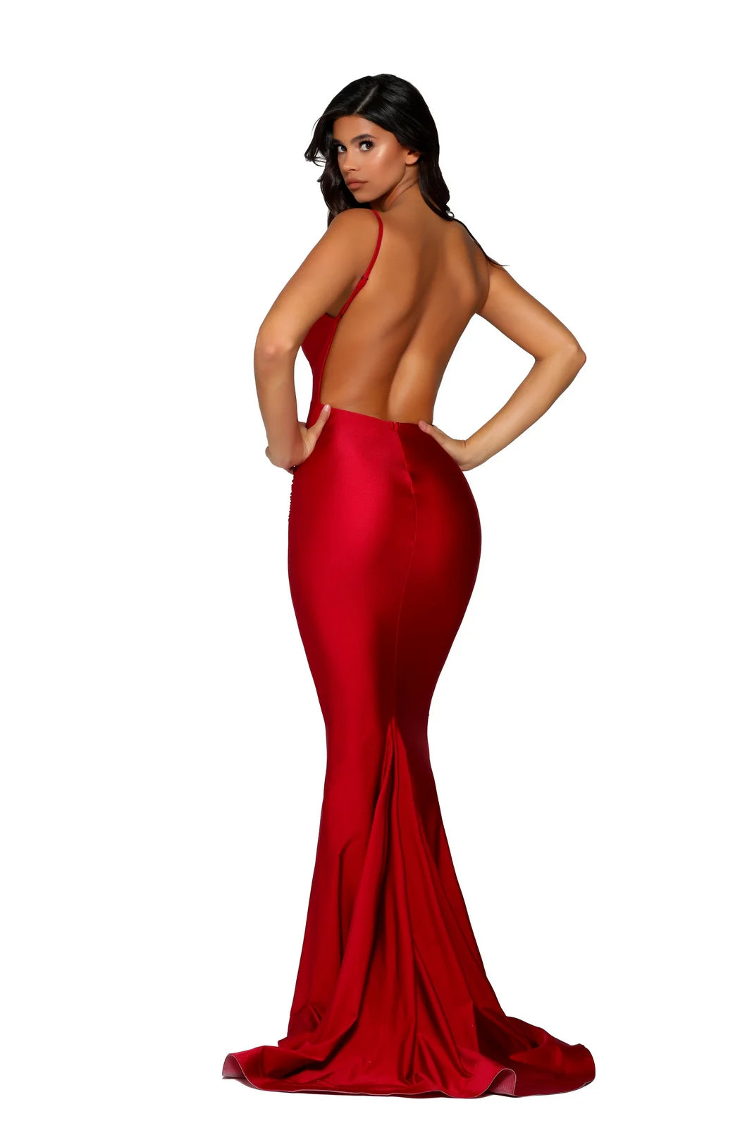 Portia & Scarlett Red Gianna Plunge Maxi Dress