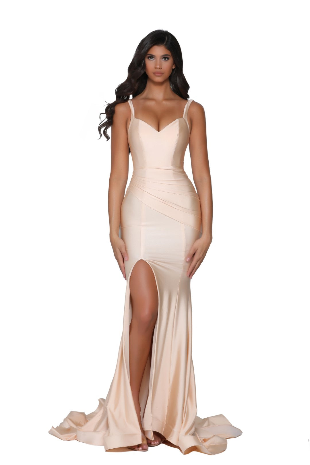 Portia & Scarlett Champagne PS6339 Maxi Dress