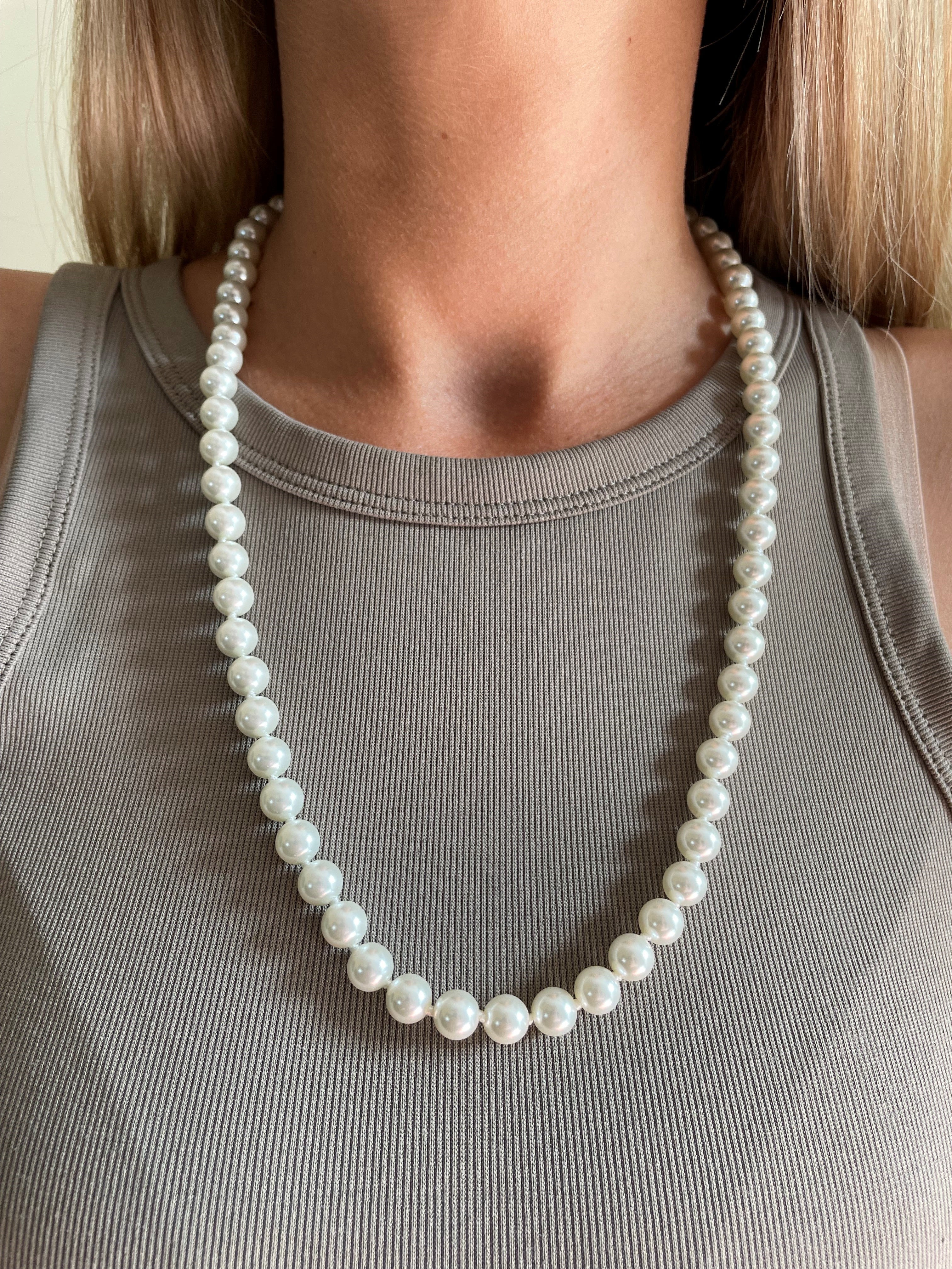 Cachet London Petula Silver 60cm Pearl Necklace