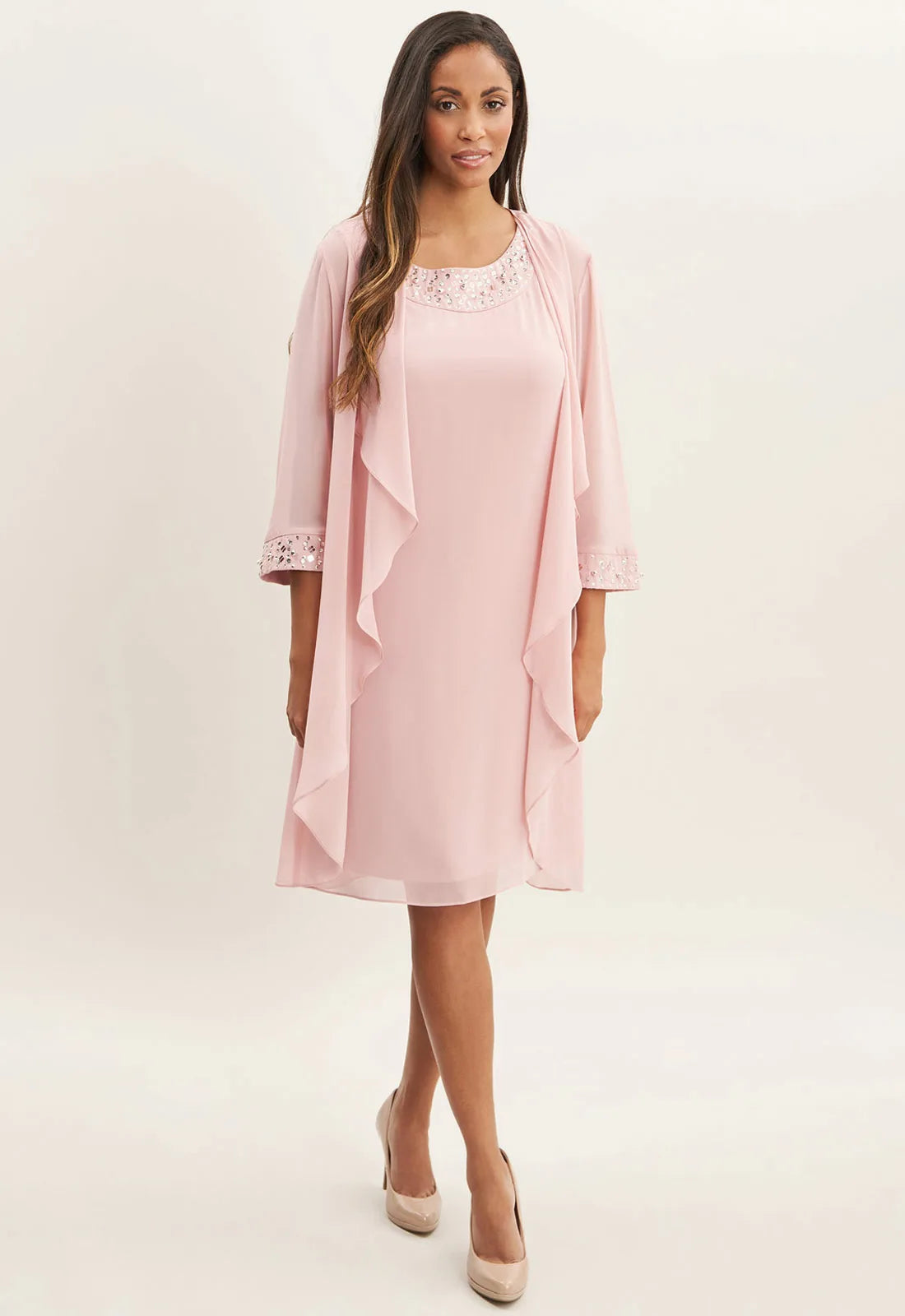 Gina Bacconi Pink Joseline Dress and Jacket