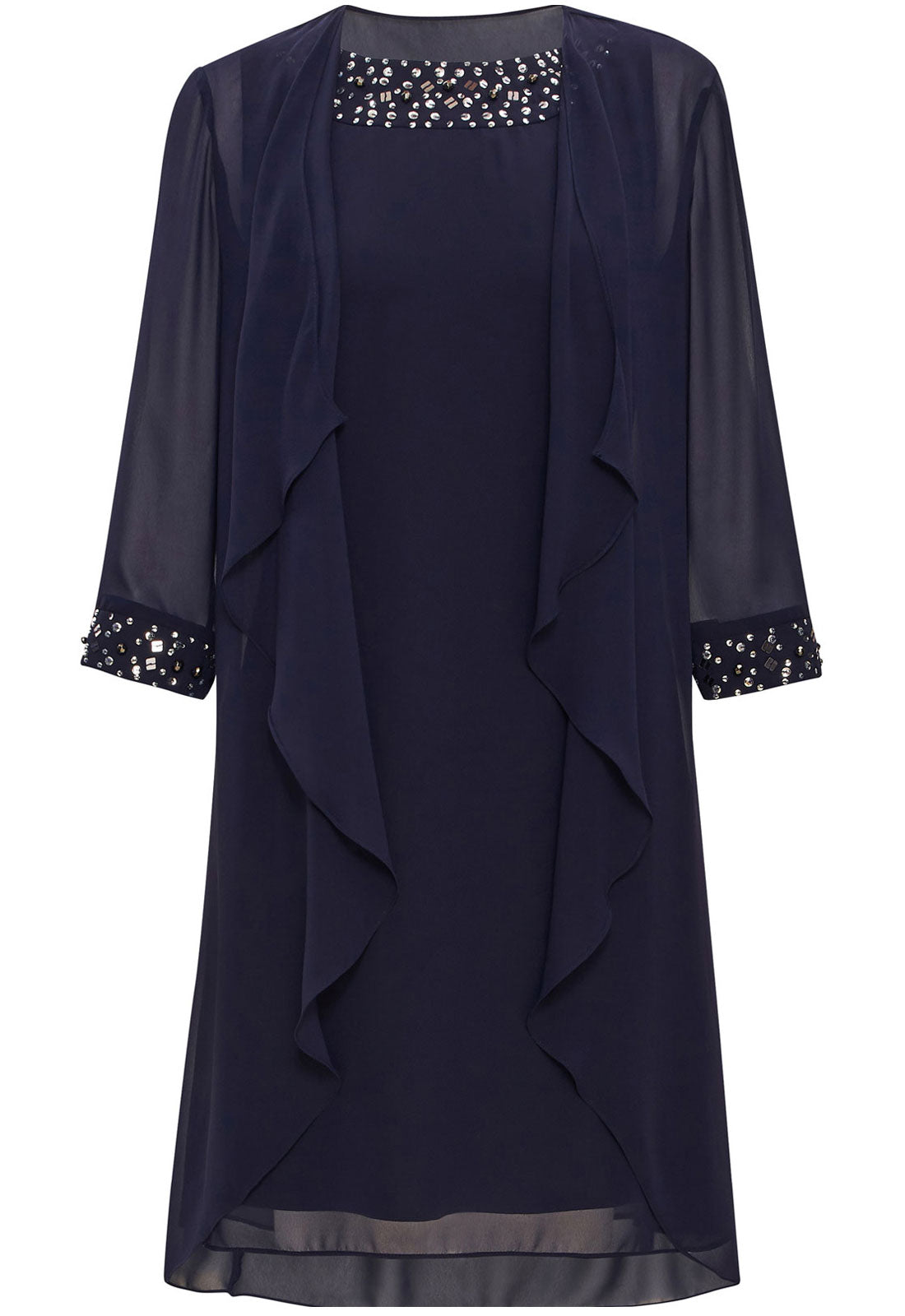 Gina Bacconi Spring Navy Joseline Dress and Jacket