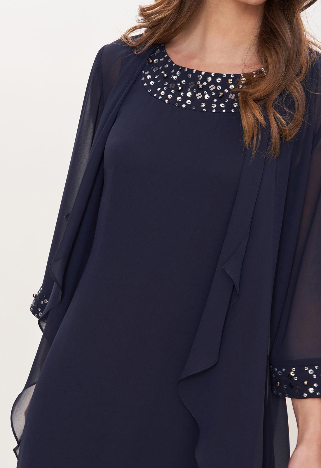 Gina Bacconi Spring Navy Joseline Dress and Jacket