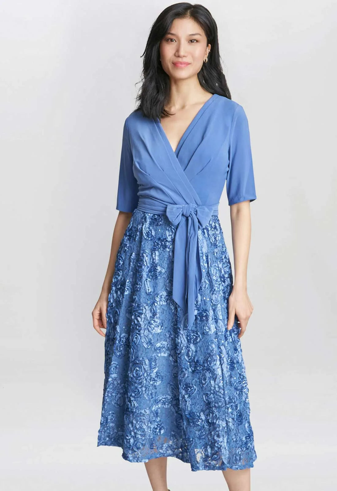 Gina Bacconi Blue Arlene Cocktail Dress