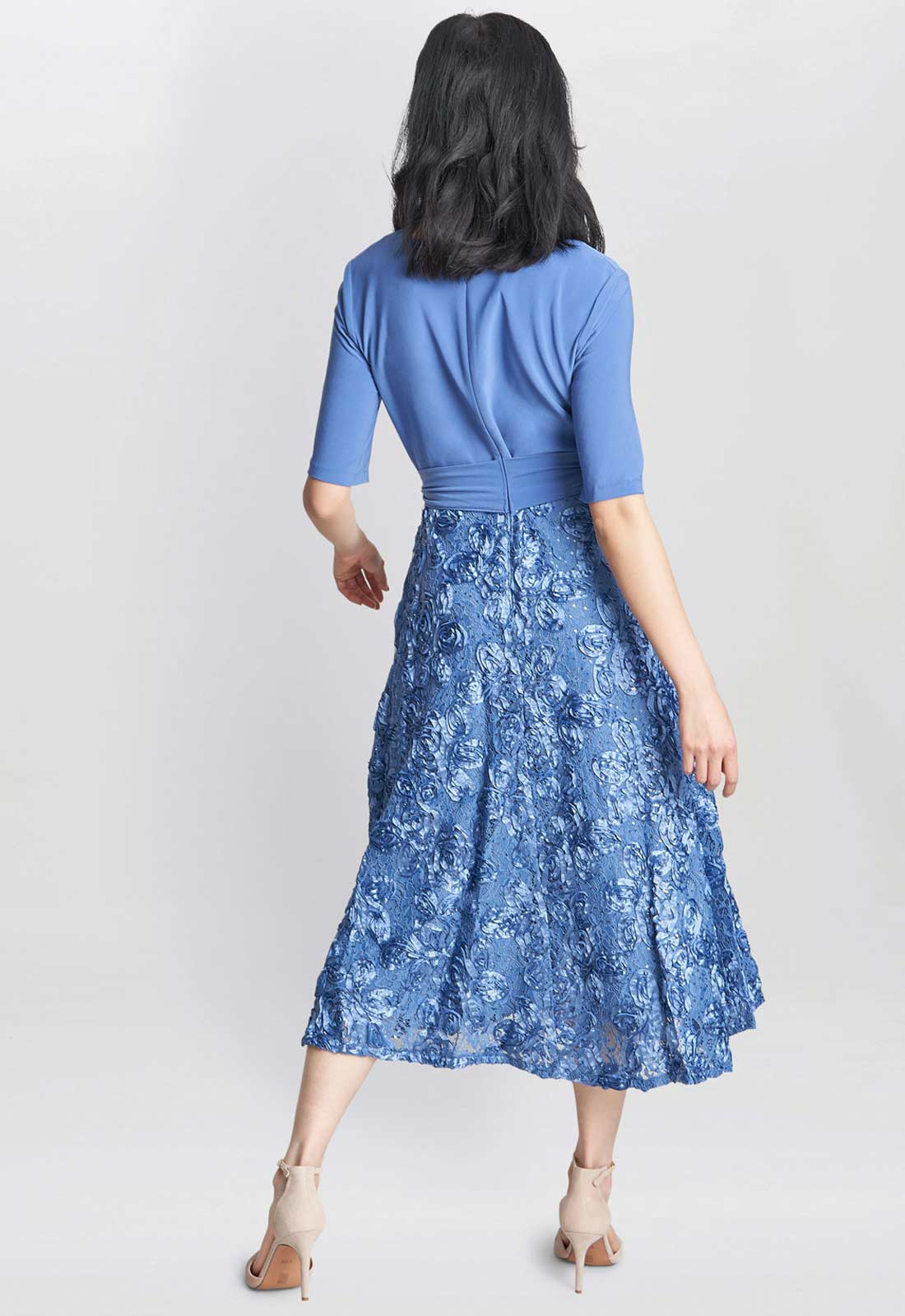 Gina Bacconi Blue Arlene Cocktail Dress