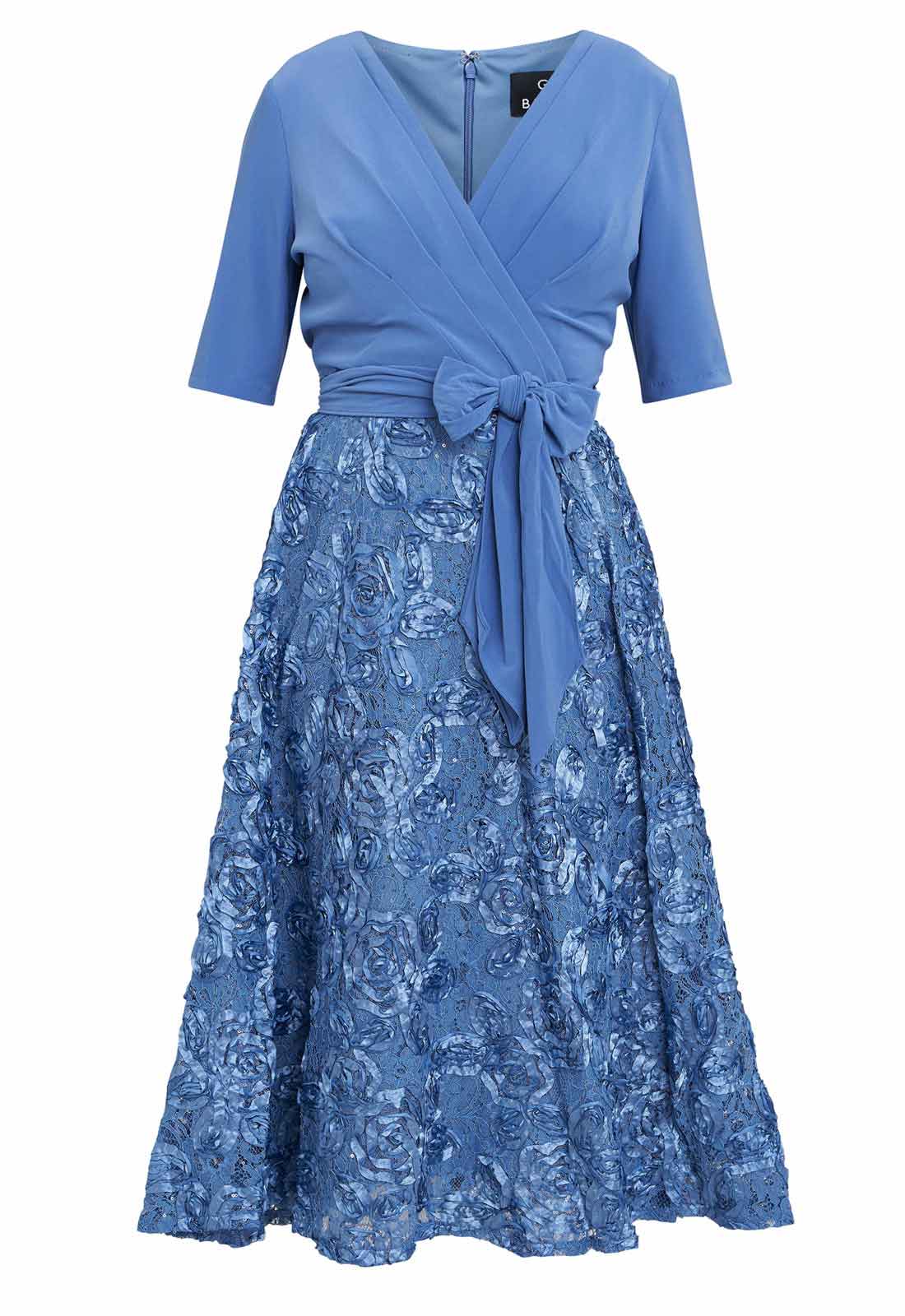 Gina Bacconi Blue Arlene Cocktail Dress