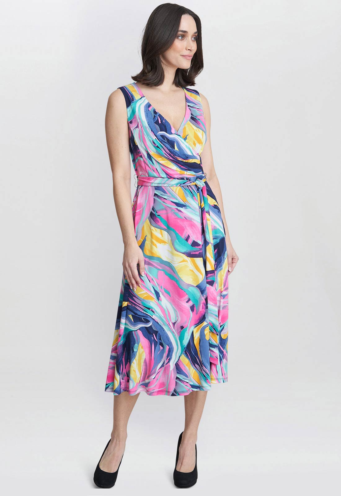 Gina Bacconi Anastacia Fit And Flare Jersey Dress