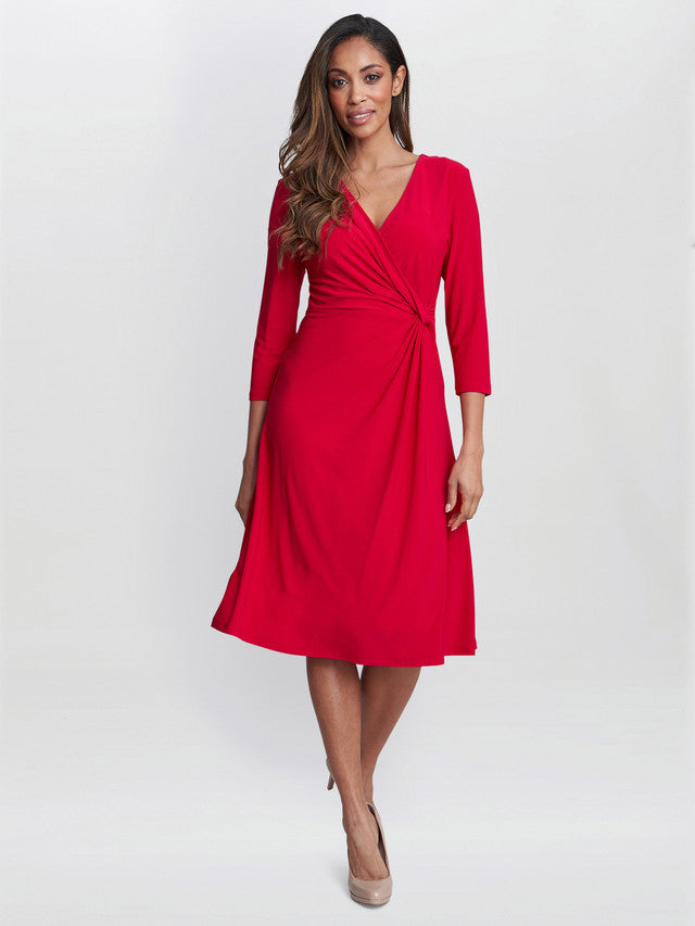 Gina Bacconi Antonia Jersey Wrap Dress